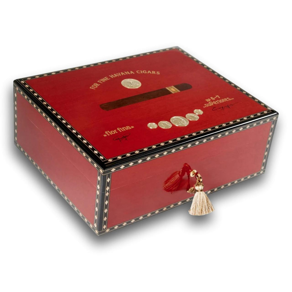 Elie Bleu Medals 120-Cigar Desktop Humidor