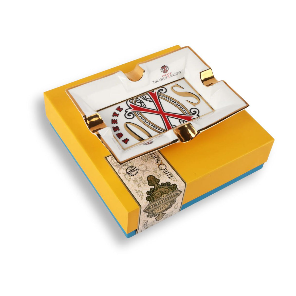 OpusX Society El Blanco Porcelain 4-Cigar Ashtray