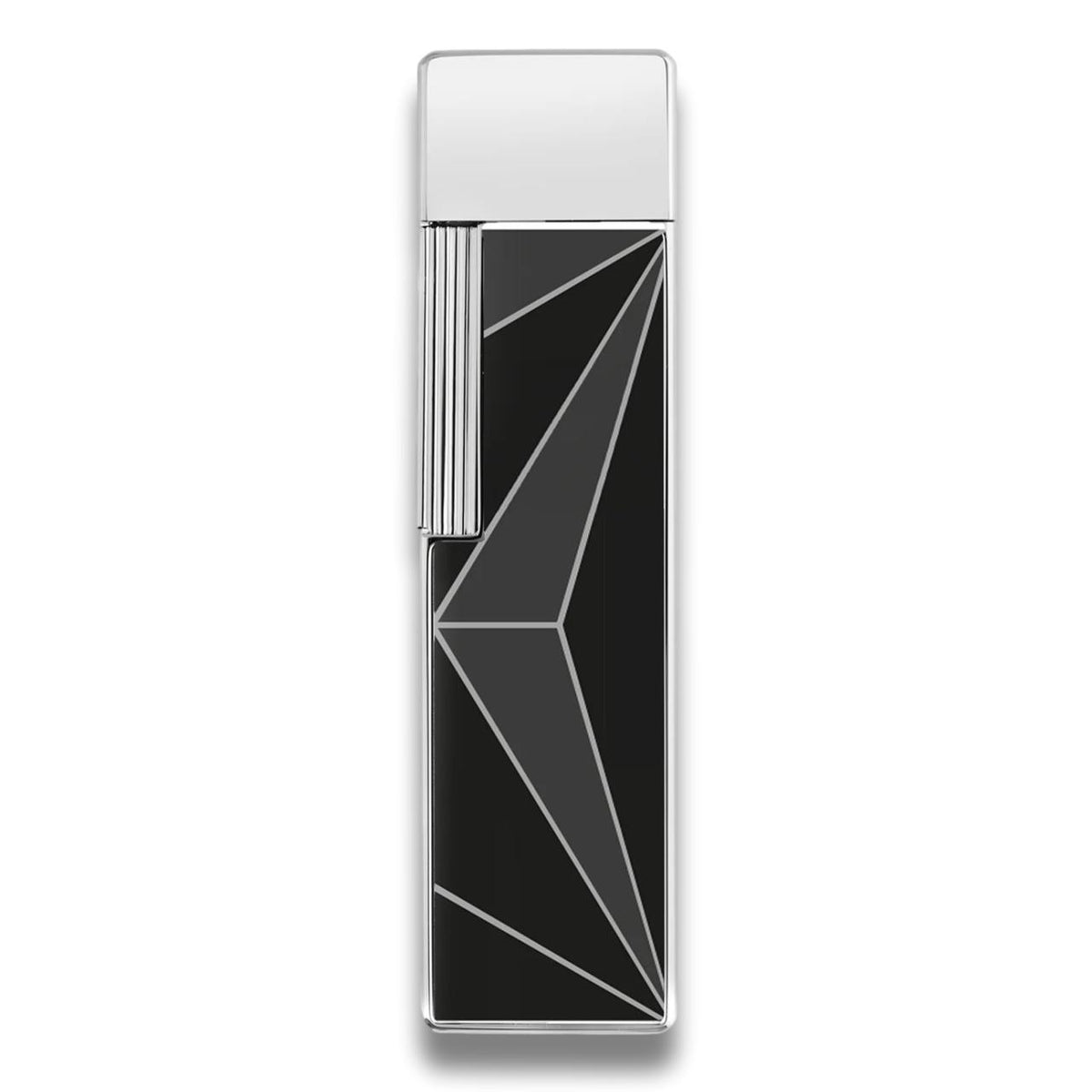 S.T. Dupont Fire X Twiggy Torch Flame Single Jet Cigar Lighter - Black & Chrome - Back
