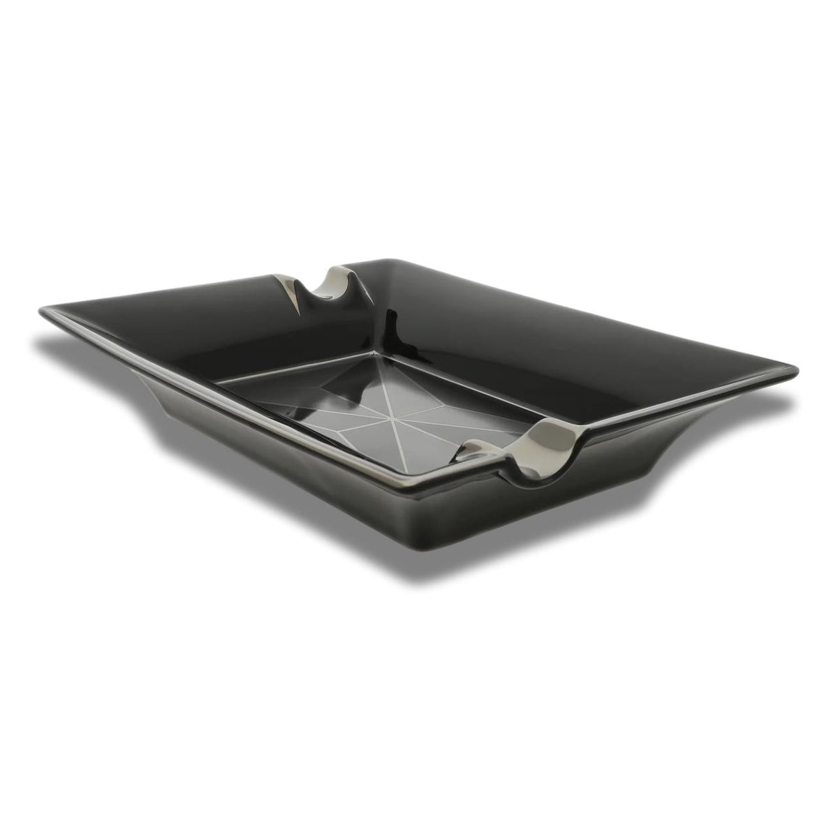 S.T. Dupont Fire X Large 2-Cigar Porcelain Ashtray