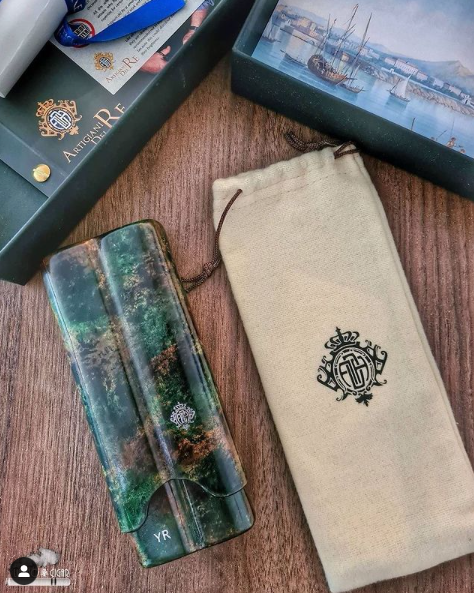 Artigiani Del Re Primo Fiore Leather 2-Finger Cigar Case - 2020 Limited Edition Collection - Mimetic - Lifestyle