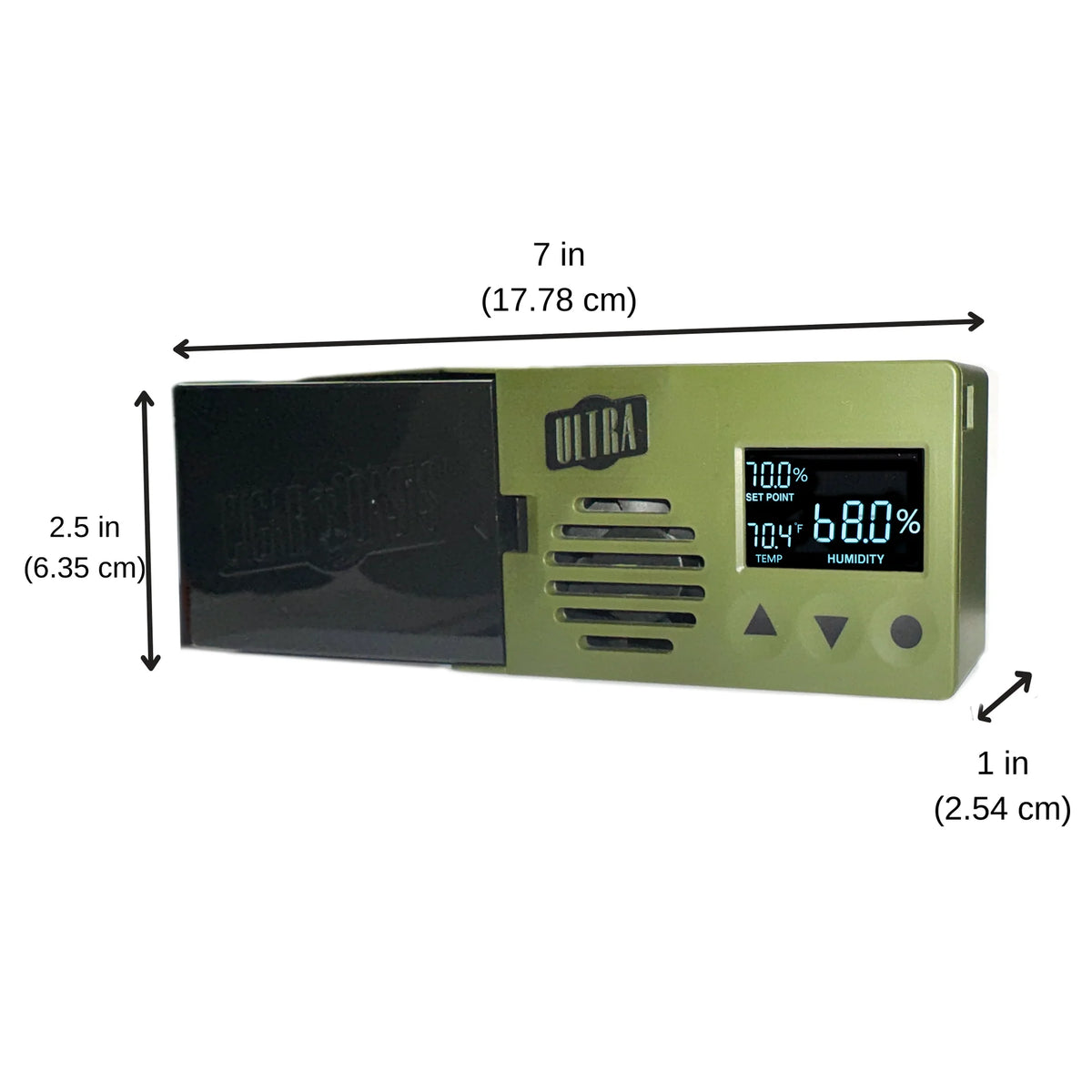 Cigar Oasis Ultra 4.0 Electronic Humidifier - Dimensions