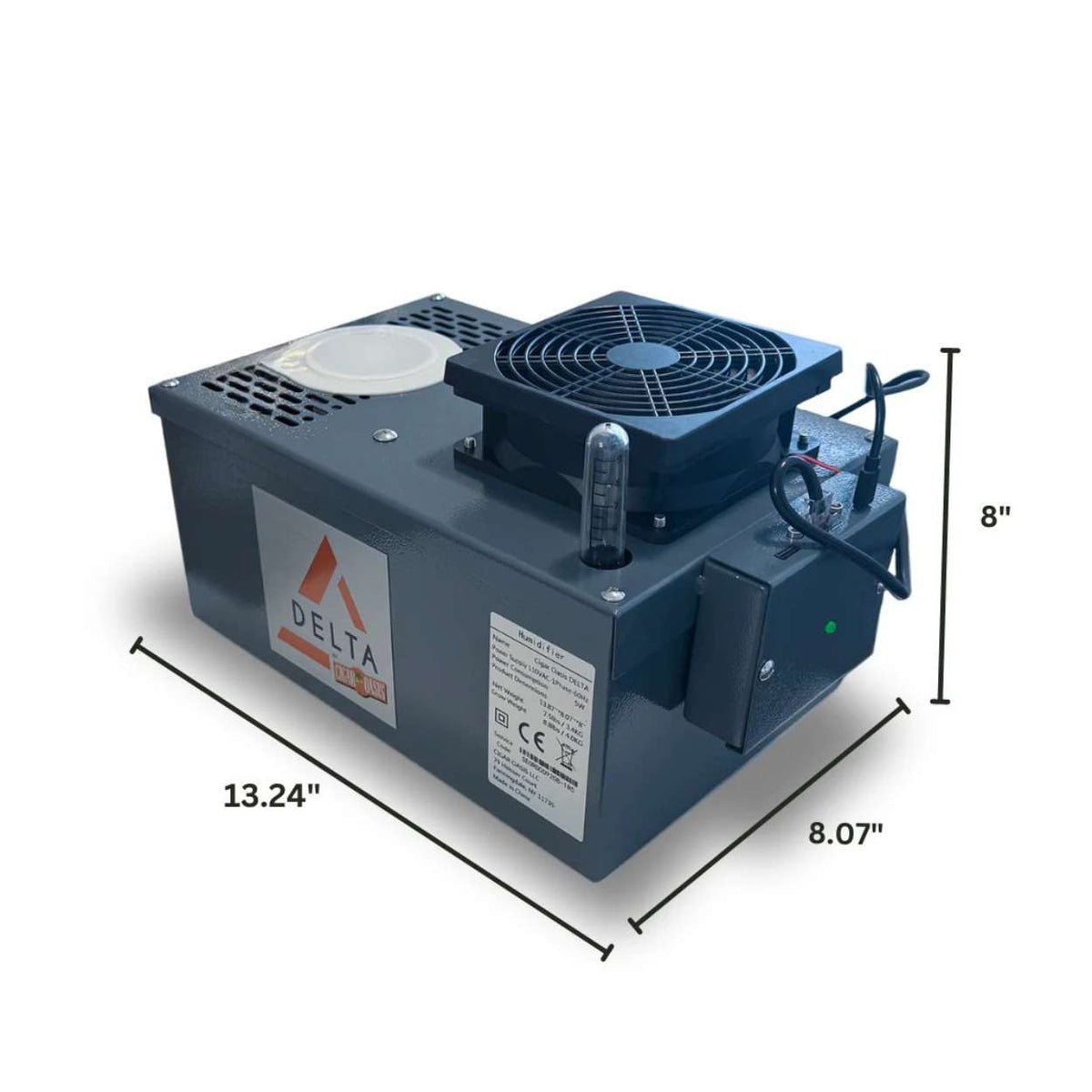 Cigar Oasis Delta Electronic Humidifier - Dimensions