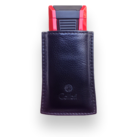 Colibri Leather Case For Lighter Or Cutter - X-Large (CR-CTC-CRRY-XL-BK) Exterior with Lighter