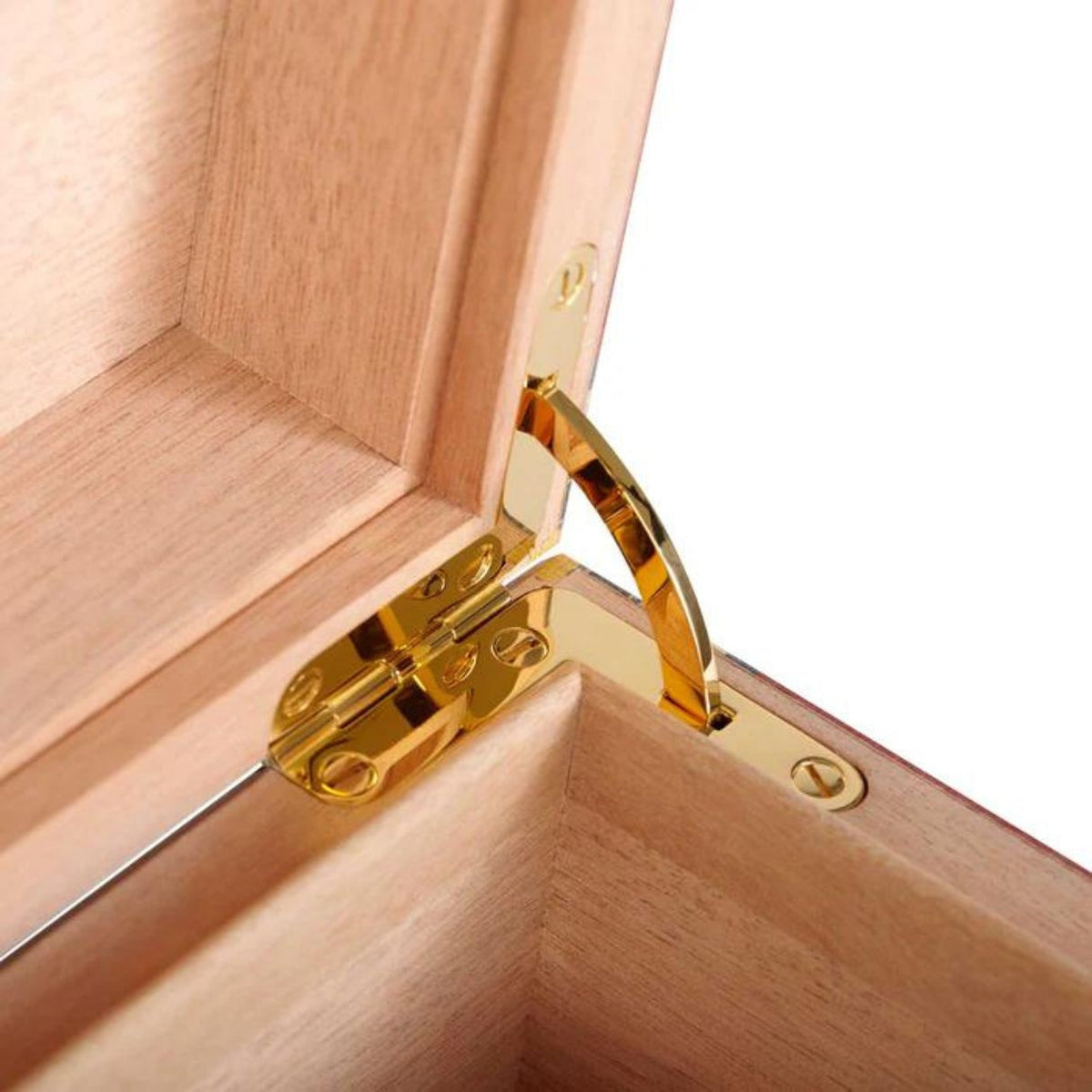 Elie Bleu Royal Ebony Cigar Desktop Humidor - Royal Ebony - Hinge