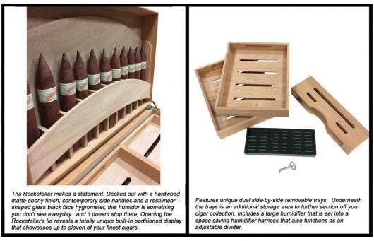 Prestige Rockefeller 130-Cigar Desktop Humidor - Interior Trays