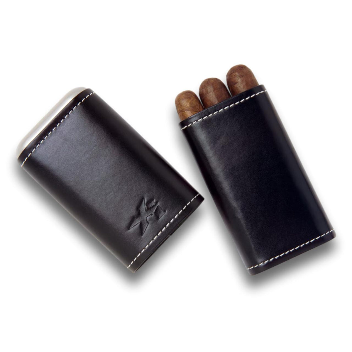 Xikar Envoy 3-Finger Hard Cigar Cases - Black - Interior 2