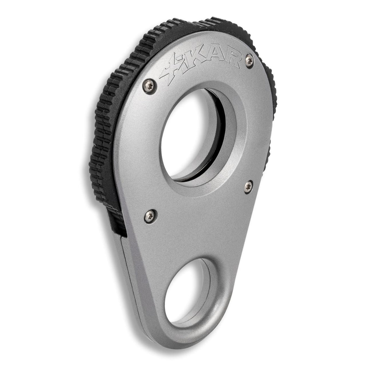 Xikar Revolution Xi 360 Double Blade Cigar Cutters - Silver - Right Facing Opened