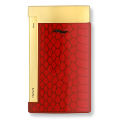 S.T. Dupont Year of the Snake Slim 7 Torch Flame Cigar Lighters - Red - Back Side