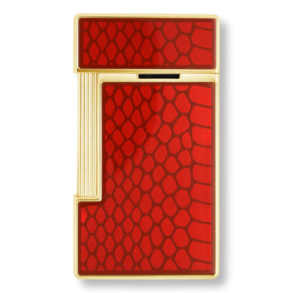 S.T. Dupont Year of the Snake Slimmy Flat Torch Flame Cigar Lighters - Red - Back Side