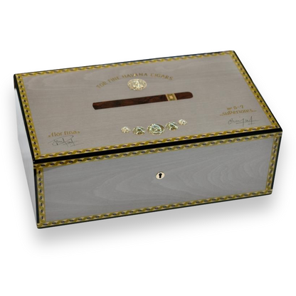 Elie Bleu Medals 120-Cigar Desktop Humidor