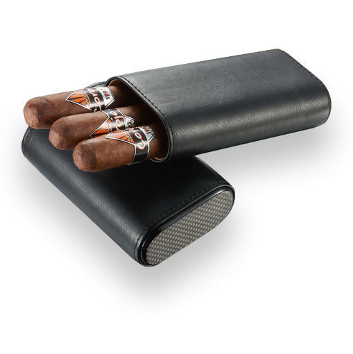 Visol Burgos Leather 3-Finger Cigar Cases