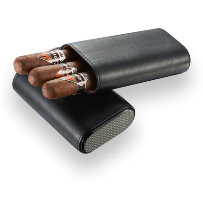 Visol Burgos Leather 3-Finger Cigar Cases