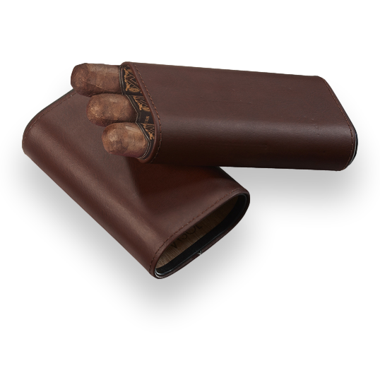 Visol Burgos Leather 3-Finger Cigar Cases