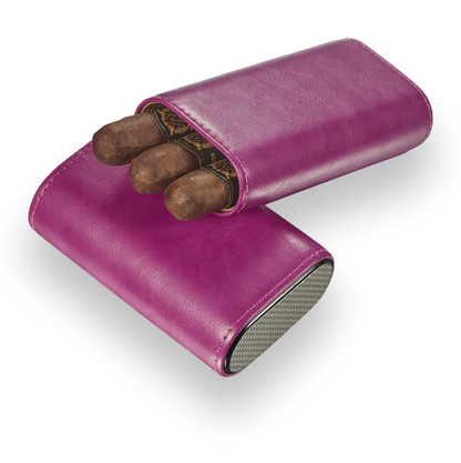 Visol Burgos Leather 3-Finger Cigar Cases