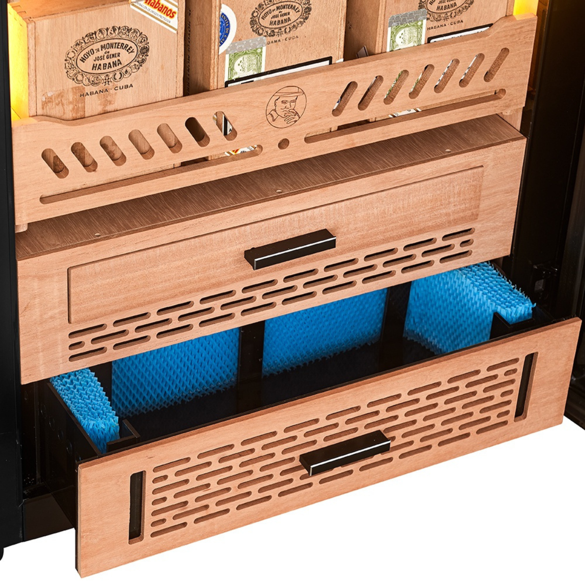 Yohtron YC-248G Premium Series Gold 1200-Cigar Electric Humidor - Water Tank