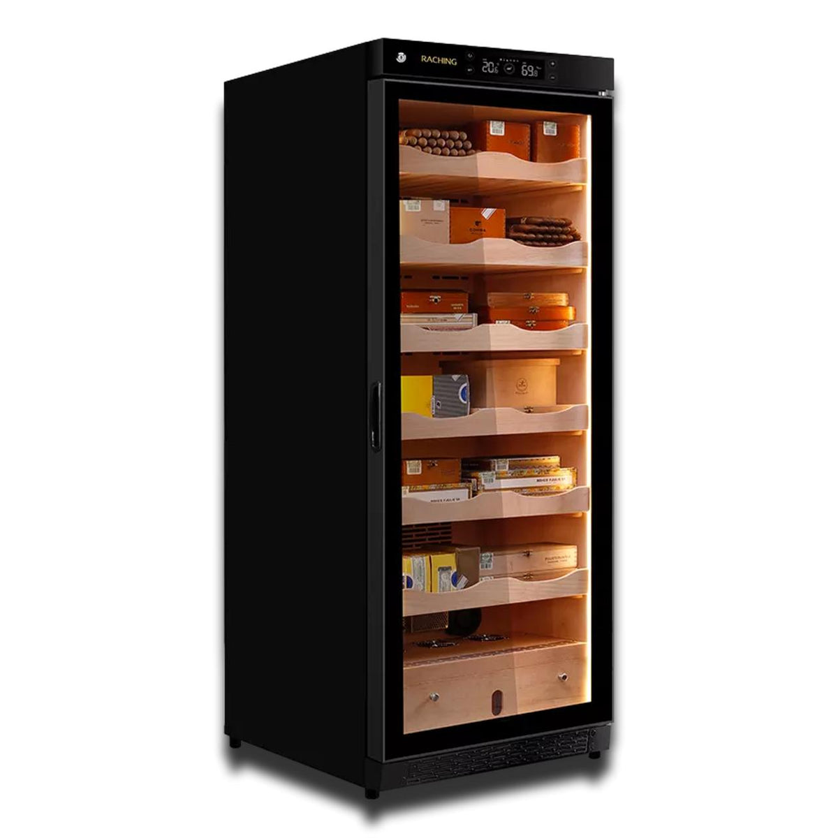 Raching C330A Climate Control Black Wood 1,300-Cigar Electric Humidor