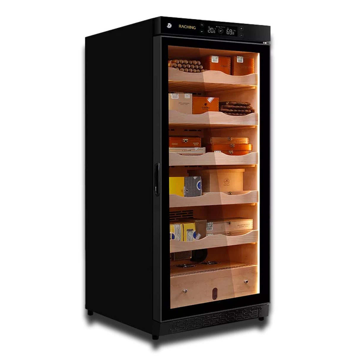 Raching C230A Climate Control Black Wood 900-Cigar Electric Humidor