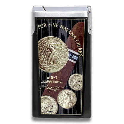 Elie Bleu Medals J-15 Torch Flame Single Jet Cigar Lighter
