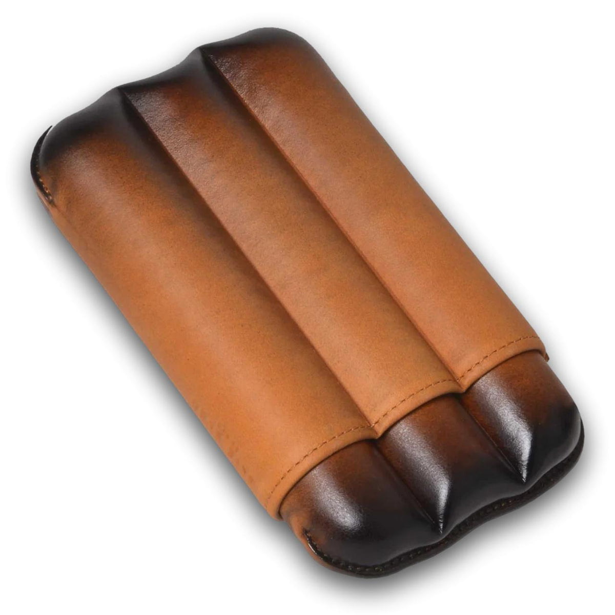 Elie Bleu Patina Leather 3-Finger Soft Cigar Cases