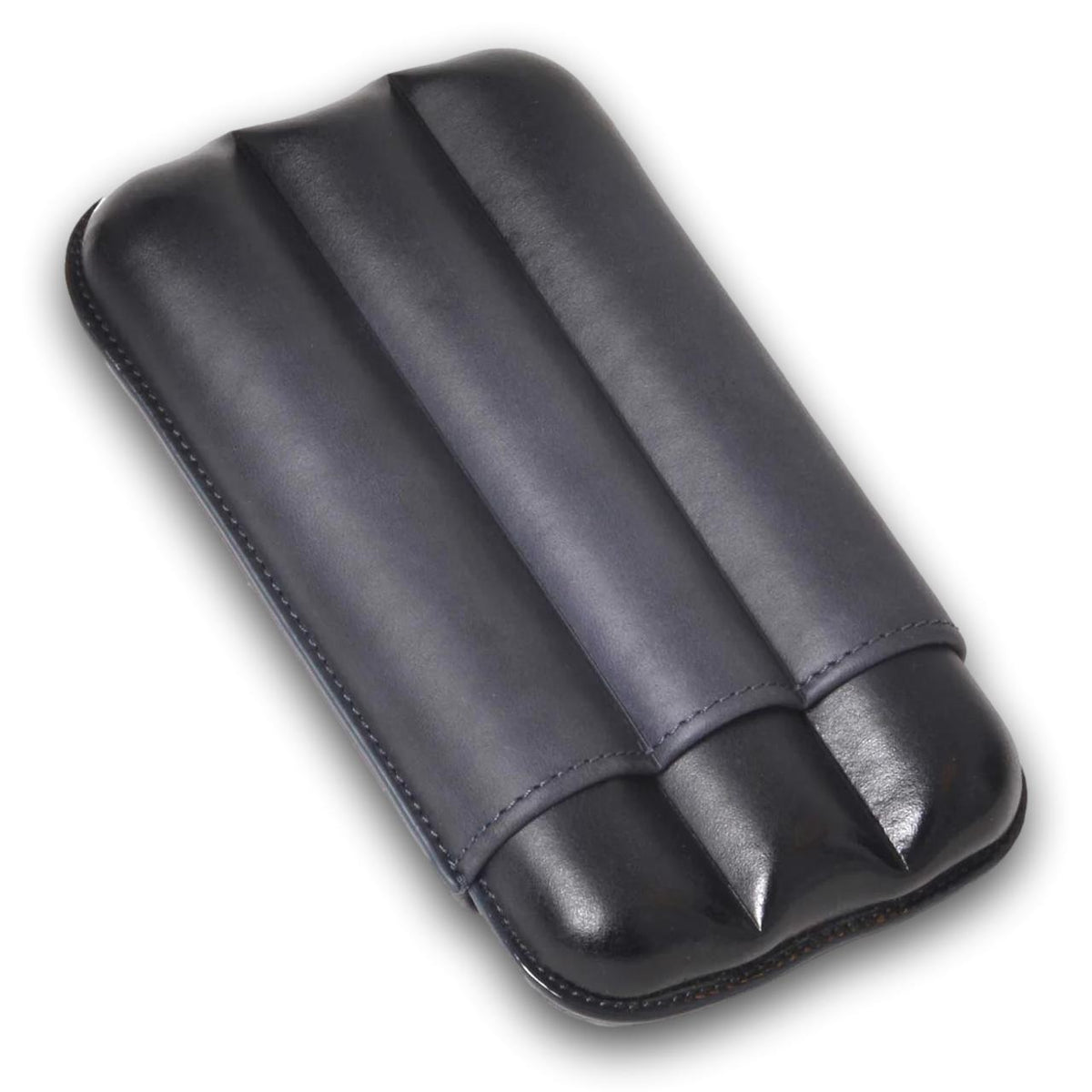 Elie Bleu Patina Leather 3-Finger Soft Cigar Cases