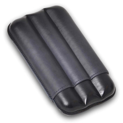 Elie Bleu Patina Leather 3-Finger Soft Cigar Cases