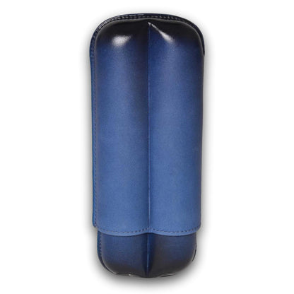 Elie Bleu Patina Leather 2-Finger Soft Cigar Cases