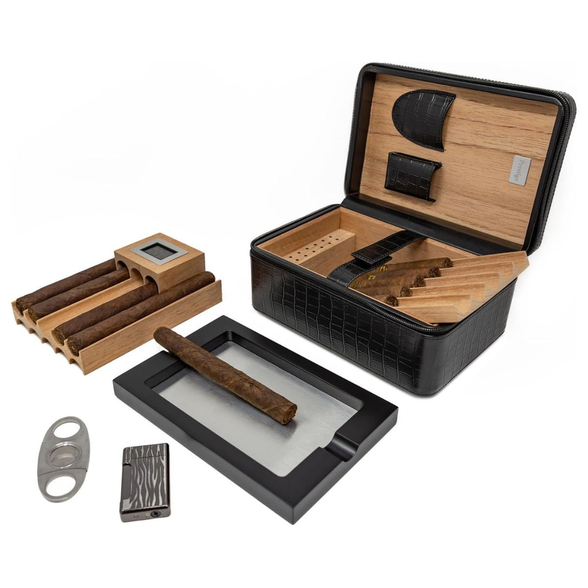 Prestige Manhattan XL Leather 20-Finger Hard Cigar Cases