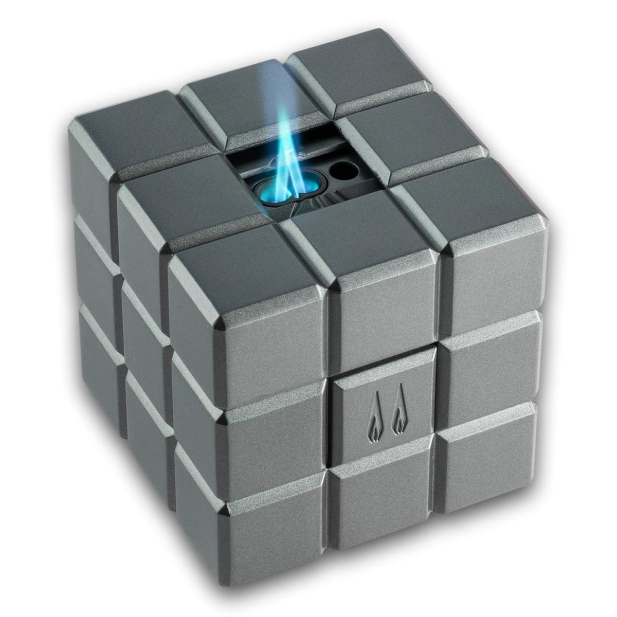 Colibri Heritage Cube Dual Soft and Torch Flame Tabletop Cigar Lighters