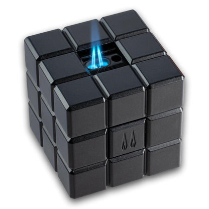 Colibri Heritage Cube Dual Soft and Torch Flame Tabletop Cigar Lighters