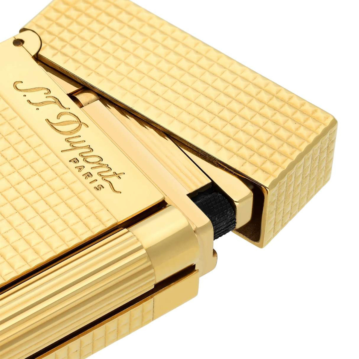 S.T. Dupont Line 2 Double Soft Flame Cigar Lighter - Diamond Head Gold - Details