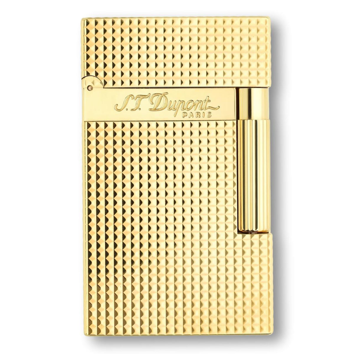 S.T. Dupont Line 2 Double Soft Flame Cigar Lighter - Diamond Head Gold - Front