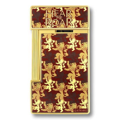 S.T. Dupont Game of Thrones Lannister Slimmy Torch Flame Single Jet Cigar Lighter - Back Side