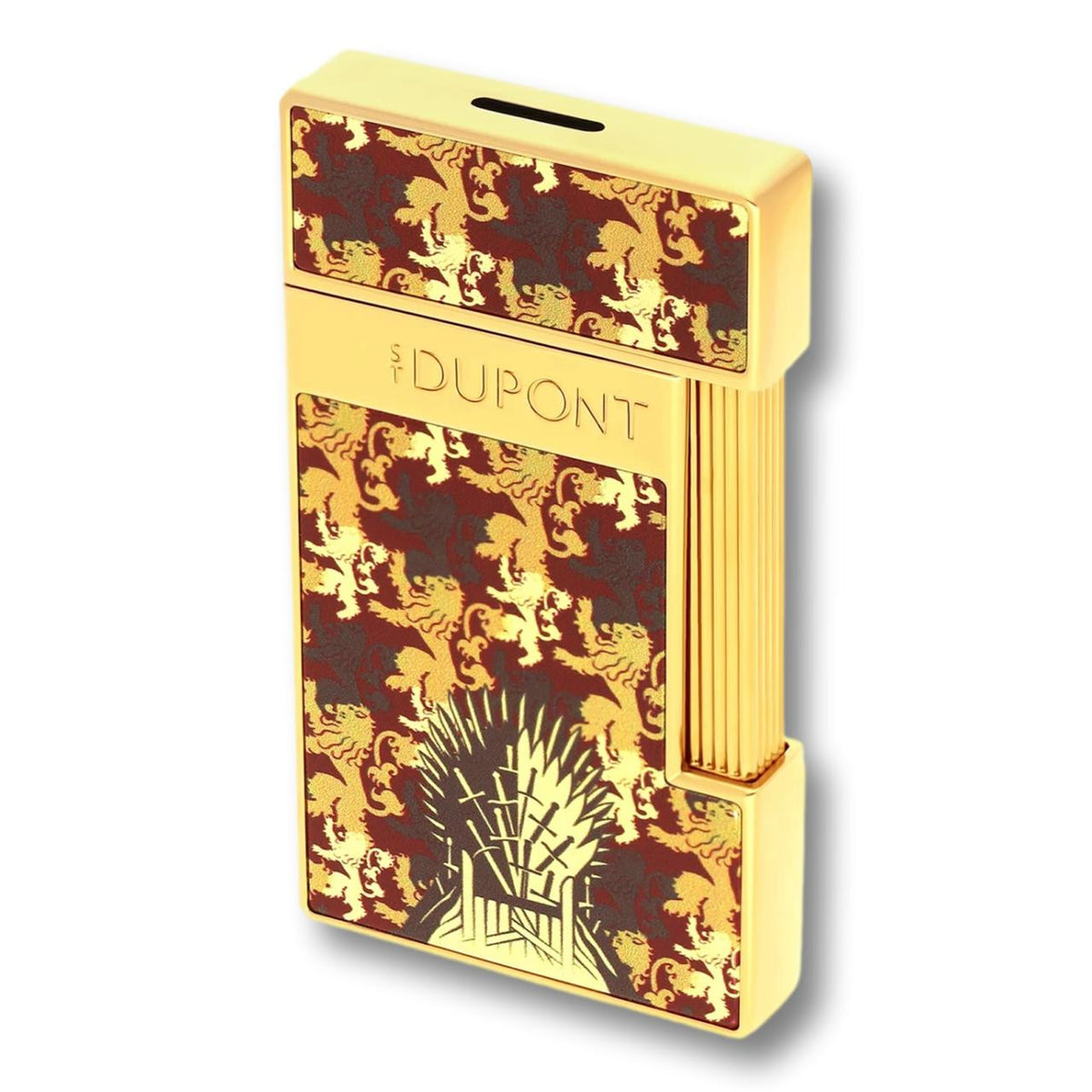 S.T. Dupont Game of Thrones Lannister Slimmy Torch Flame Single Jet Cigar Lighter - Main Image - Left Facing