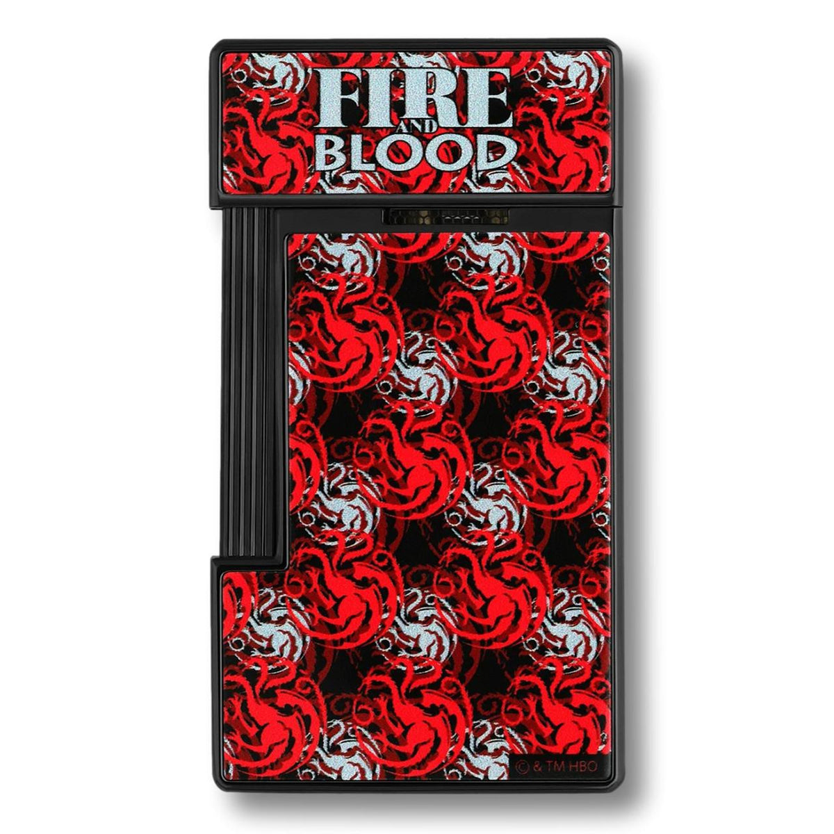 S.T. Dupont Game of Thrones Targaryen Slimmy Torch Flame Single Jet Cigar Lighter - Back Side