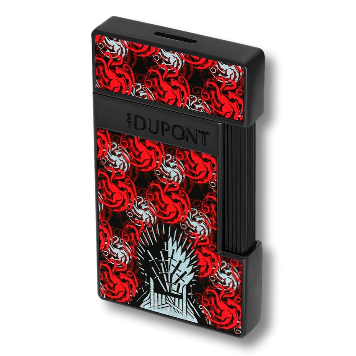 S.T. Dupont Game of Thrones Targaryen Slimmy Torch Flame Single Jet Cigar Lighter - Main Image - Left Facing 