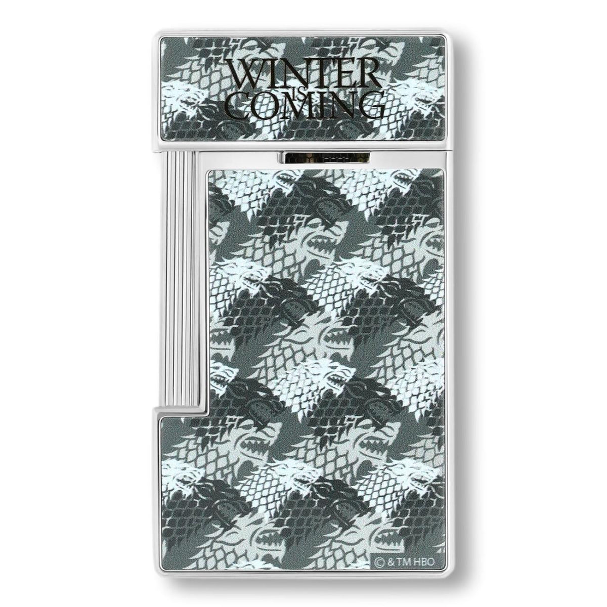 S.T. Dupont Game of Thrones Stark Slimmy Torch Flame Single Jet Cigar Lighter - Back Side