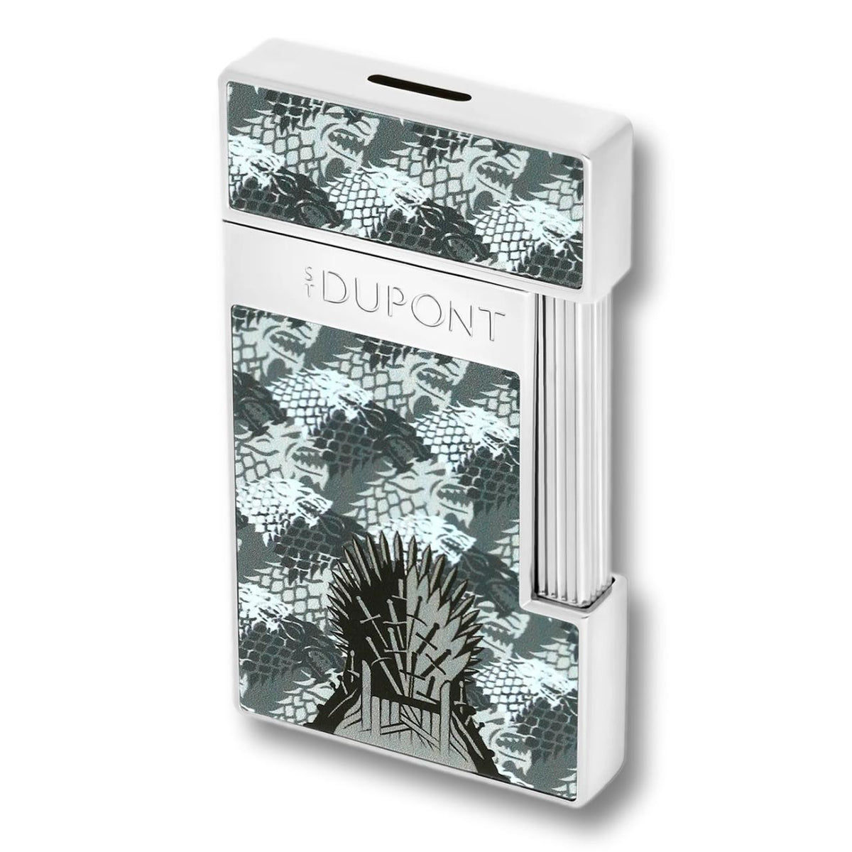 S.T. Dupont Game of Thrones Stark Slimmy Torch Flame Single Jet Cigar Lighter - Main Image -Left Facing