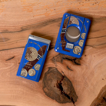 Elie Bleu Medals EBC4 Double Blade Cigar Cutters - Blue -Collection