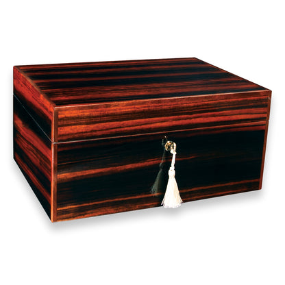Savoy Ebony Macassar 25-100 Cigar Humidor - Executive Series