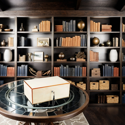 Diamond Crown Camden 90-Cigar Desktop Humidor - Lifestyle