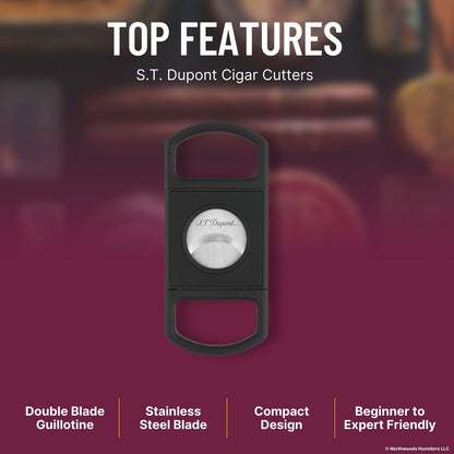 S.T. Dupont Cigar Cutters - Matte Black - Top Features