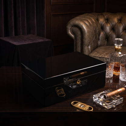 Diamond Crown Greywood 100-Cigar Desktop Humidor - Lifestyle Image