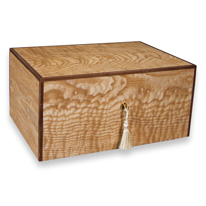 Savoy Olive Ash Burl 25-100 Cigar Humidor - Executive Series