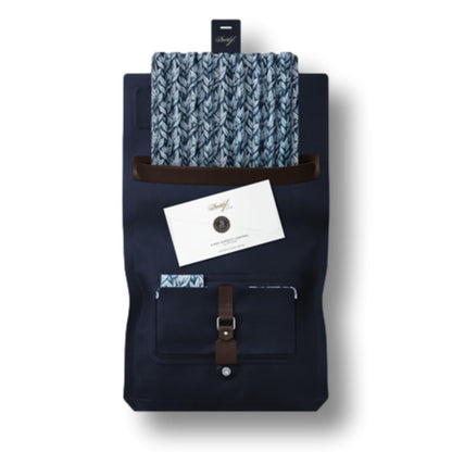 Davidoff 8-Cigar Travel Humidors - Business Navy Blue - When Opened