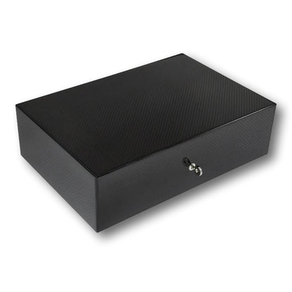 Elie Bleu Carbon Fiber 75-110 Cigar Desktop Humidor