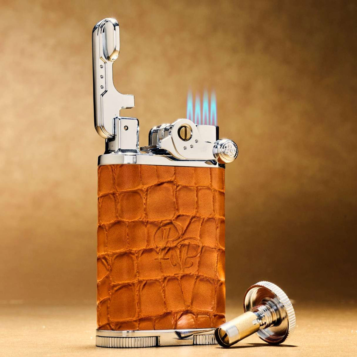 Rocky Patel Davenport Torch Flame Quad Jet Cigar Lighter - Burnt Orange - Main Image