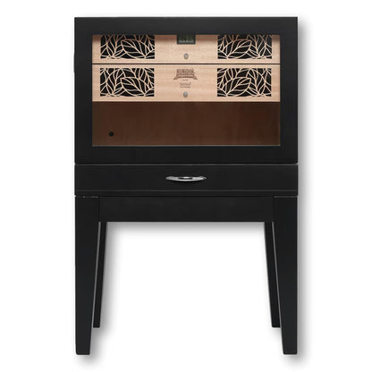 Humidor Supreme Balthazar II End Table 1,024-Cigar Humidors - Black Oak - Front
