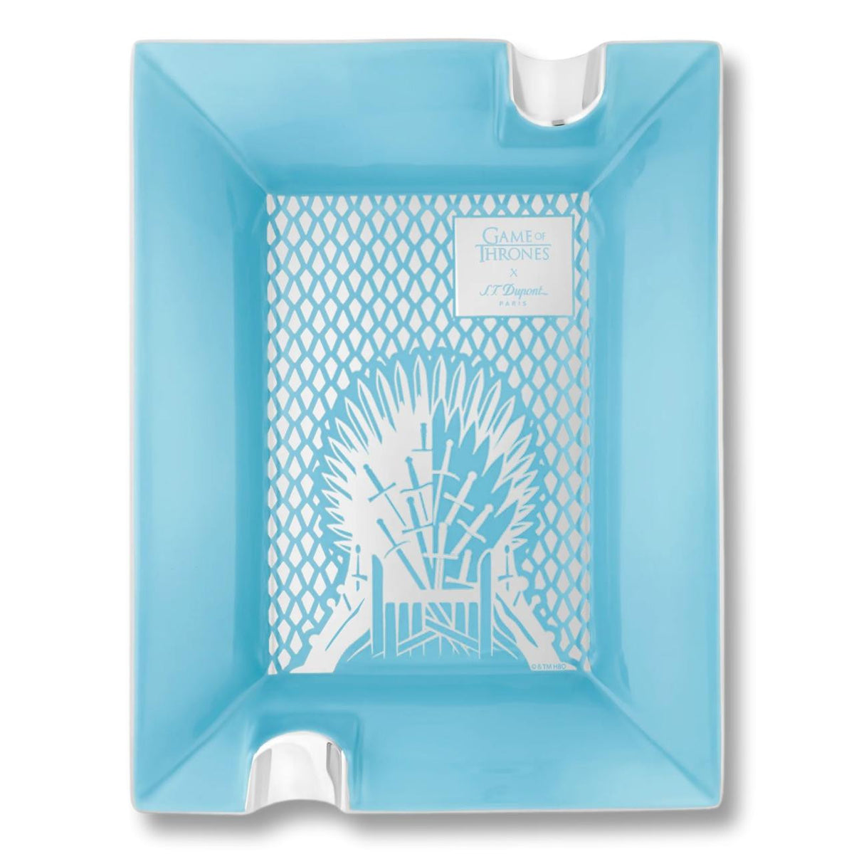 S.T. Dupont Game of Thrones Ice Large 2-Cigar Porcelain Ashtray - Main Image - Design Details