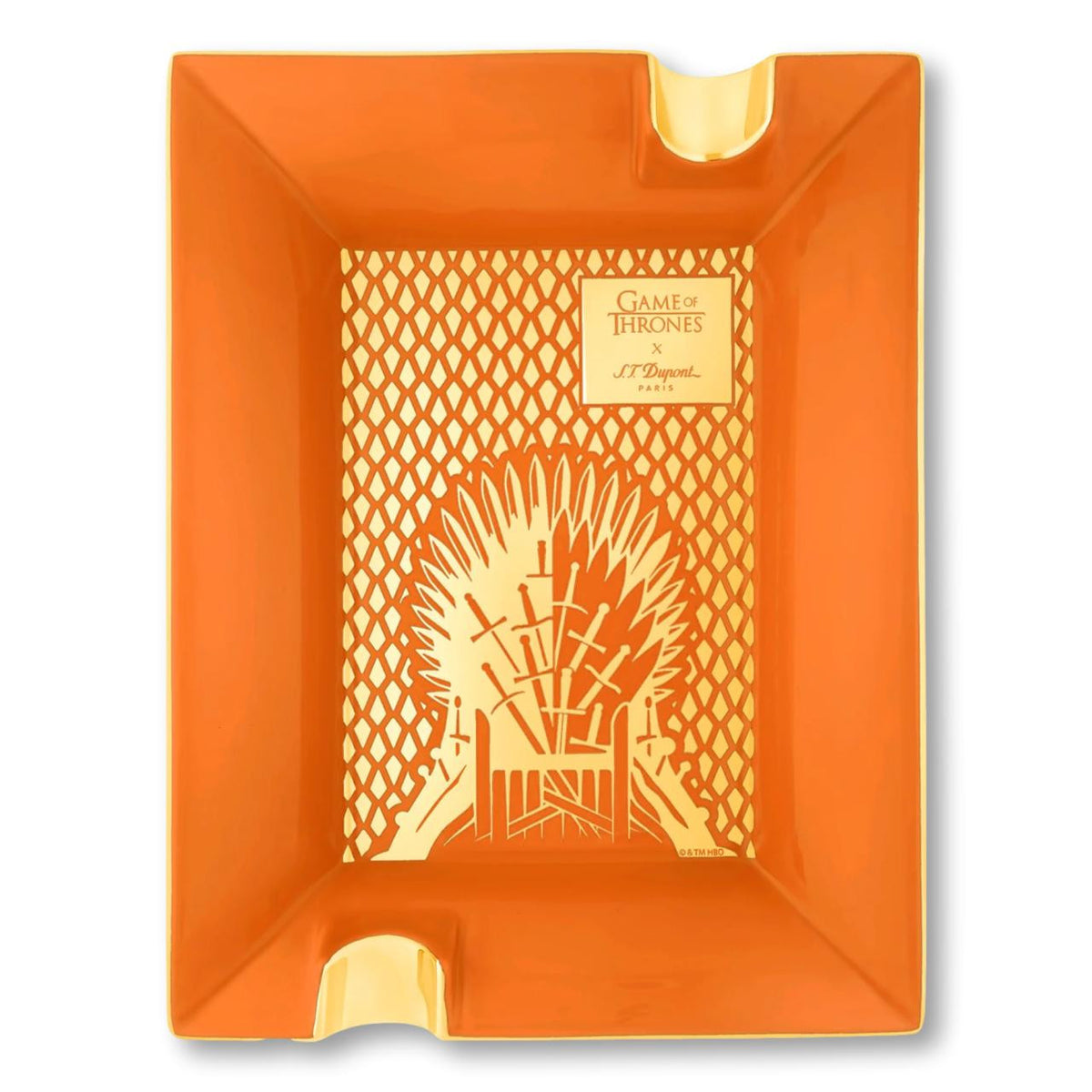 S.T. Dupont Game of Thrones Fire Large 2-Cigar Porcelain Ashtray - Main Image  - Design Details